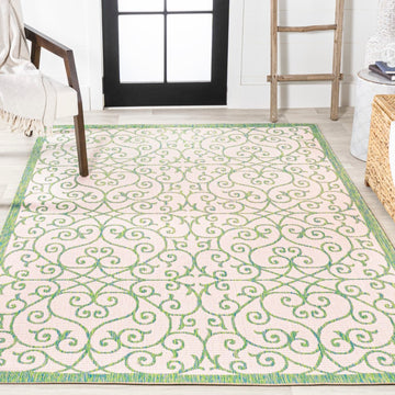 Madrid Vintage Filigree Textured Weave Indoor/outdoor Area Rug